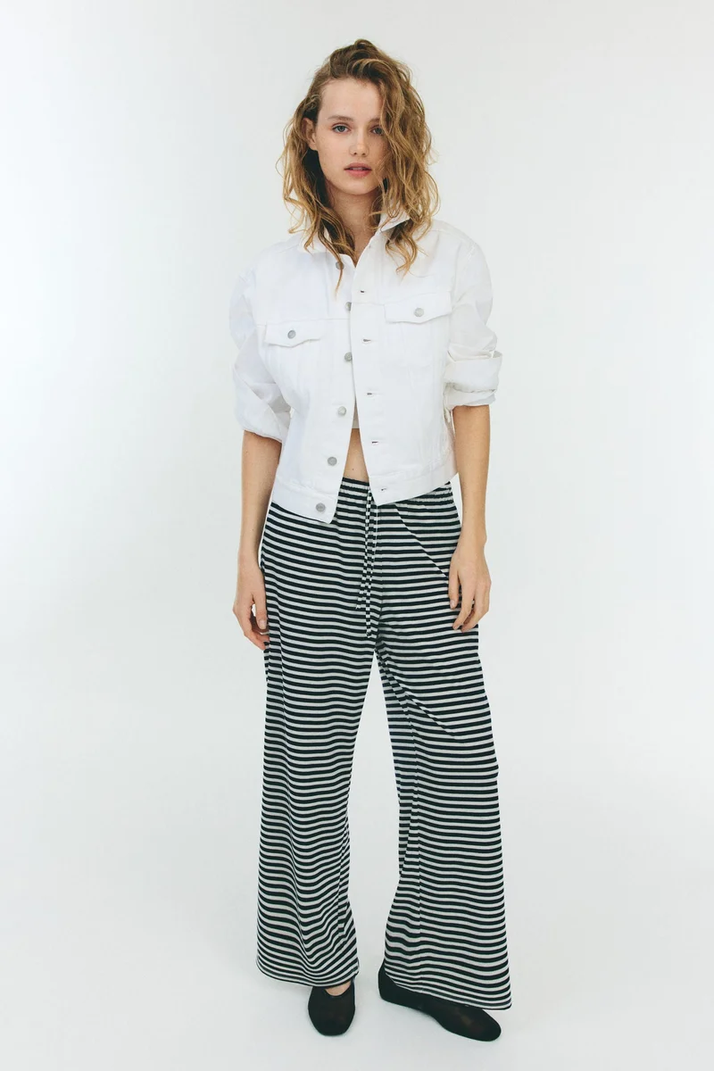 H&M Straight drawstring trousers
